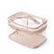 Logo Custom Pink Clear Handle lava o saco cosmético do PVC