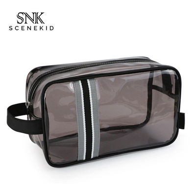 Saco cosmético feito sob encomenda do PVC de Logo Waterproof Transparent