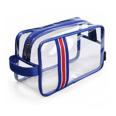 Saco cosmético feito sob encomenda do PVC de Logo Waterproof Transparent