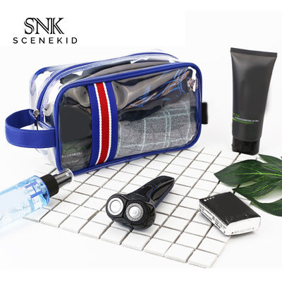 Saco cosmético feito sob encomenda do PVC de Logo Waterproof Transparent